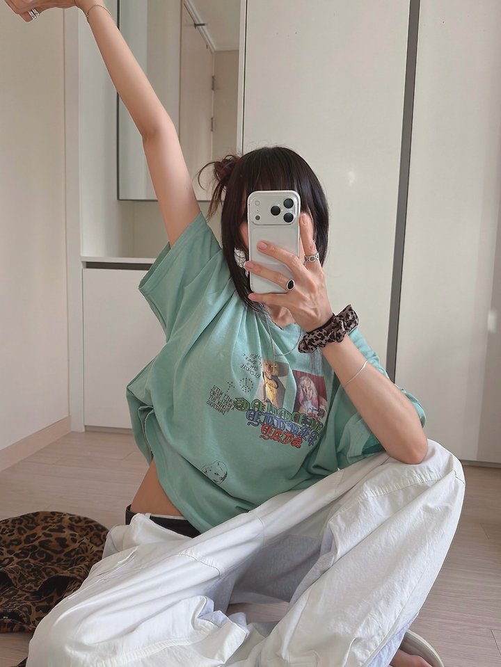 Moran Women - Korean Women Fashion - #womensfashion - Blondie Vintage Washed Tee - 6