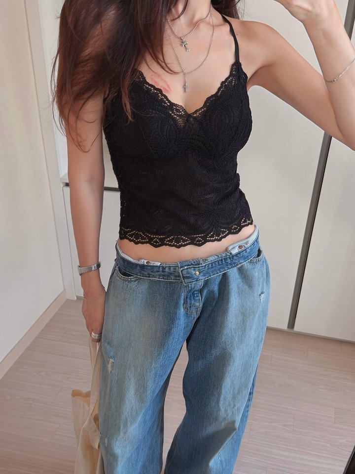 Moran Women - Korean Women Fashion - #womensfashion - Havana Lace Sleeveless Top - 12