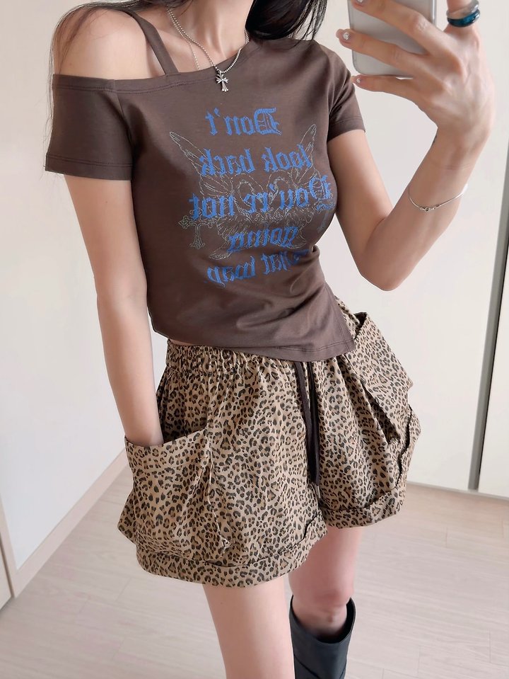 Moran Women - Korean Women Fashion - #womensfashion - Swan One-Shoulder Tee - 10