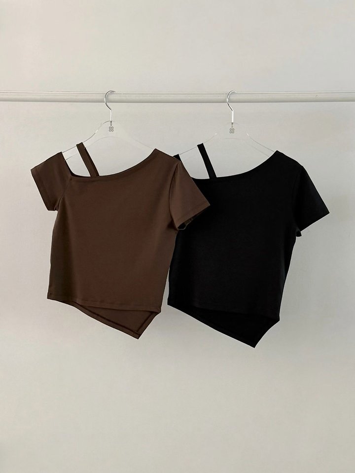 Moran Women - Korean Women Fashion - #womensfashion - Swan One-Shoulder Tee - 8