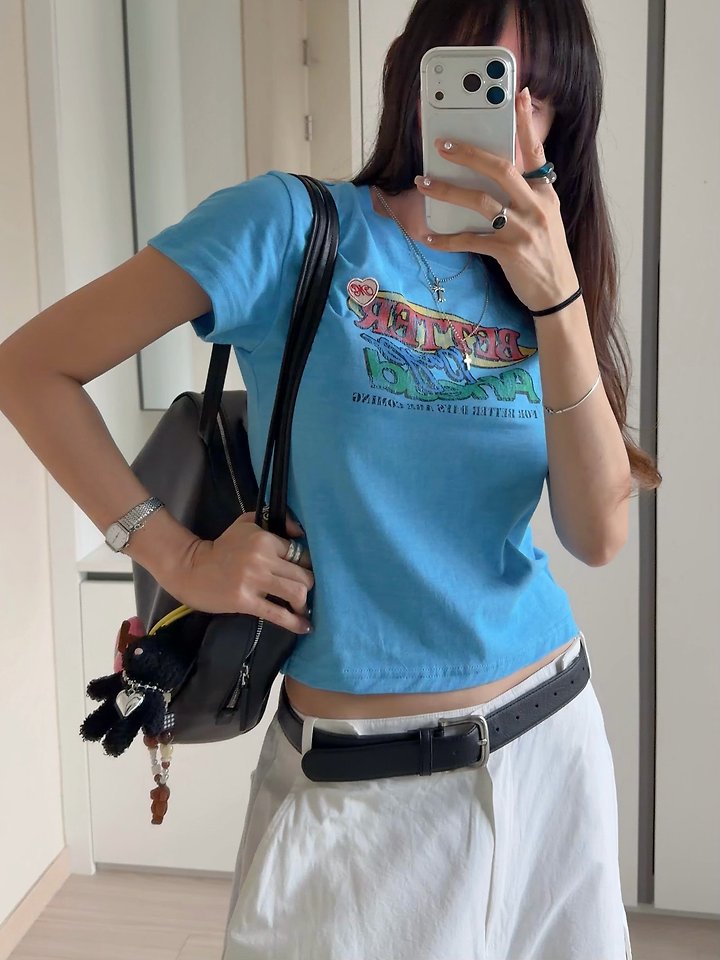 Moran Women - Korean Women Fashion - #womensfashion - Better Pigment Short Sleeve Tee - 10