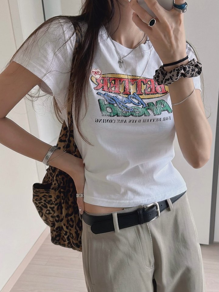 Moran Women - Korean Women Fashion - #womensfashion - Better Pigment Short Sleeve Tee - 2