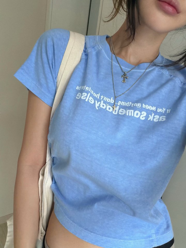 Moran Women - Korean Women Fashion - #womensfashion - Ask Pigment Tee - 8