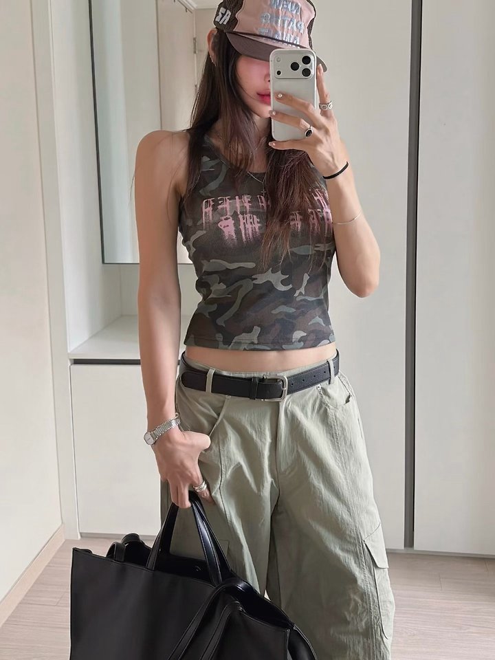 Moran Women - Korean Women Fashion - #womensfashion - Camo Dreams Sleeveless Top - 2