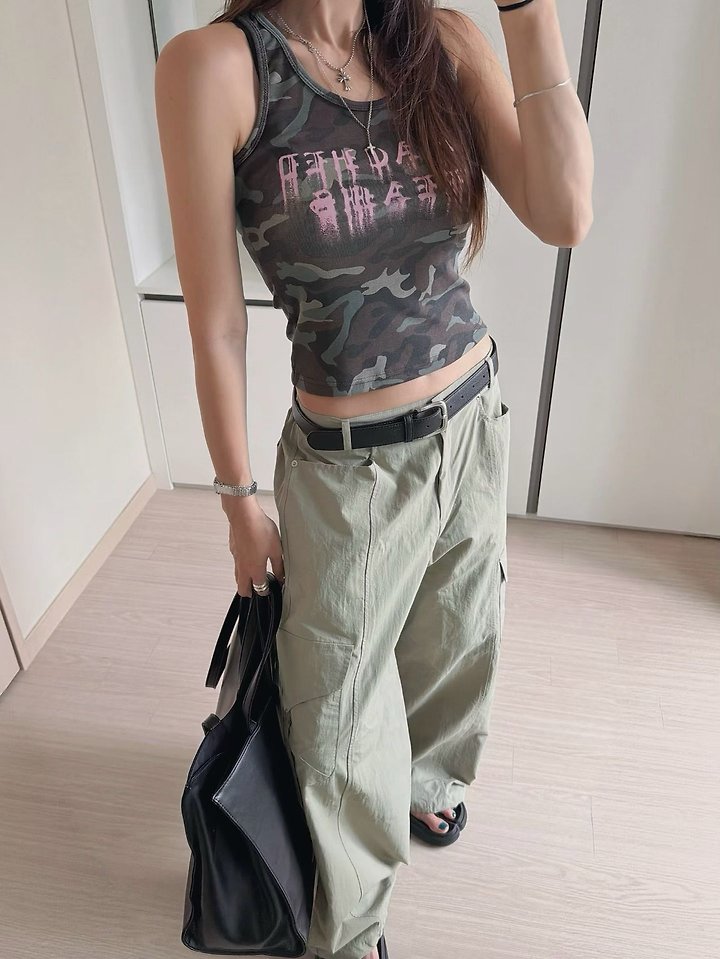 Moran Women - Korean Women Fashion - #womensfashion - Camo Dreams Sleeveless Top - 6