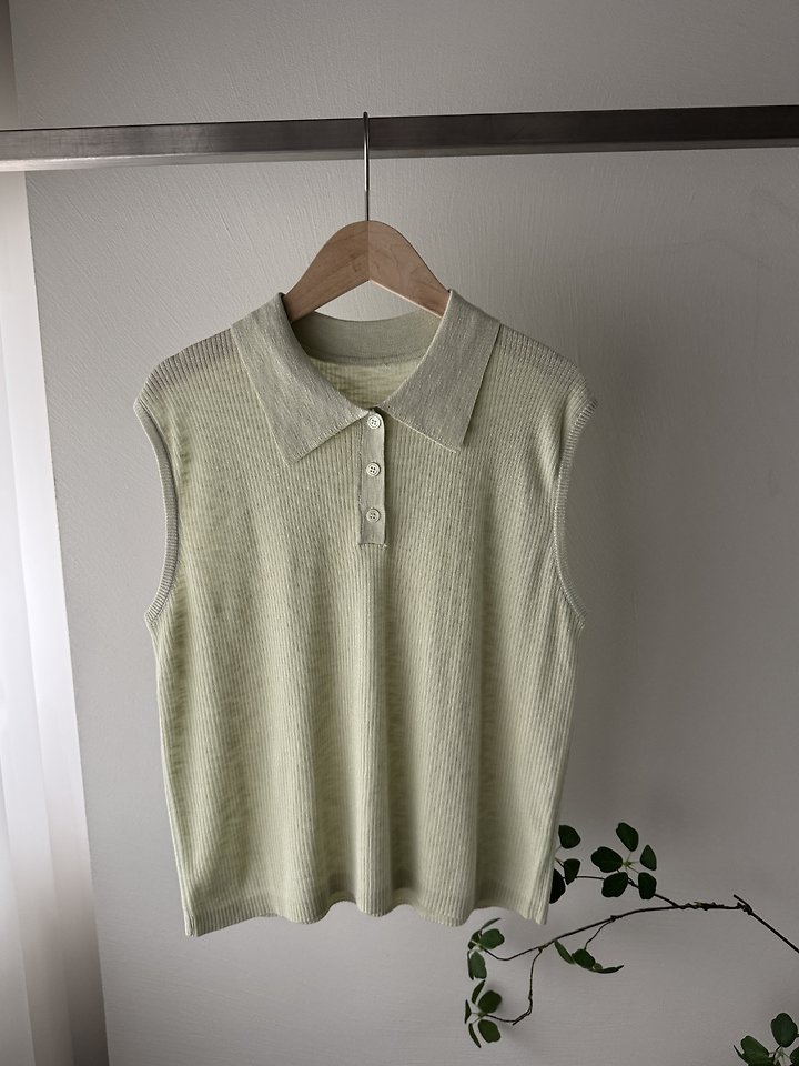 Most - Korean Women Fashion - #momslook - Mauve Collar Knit Top - 6