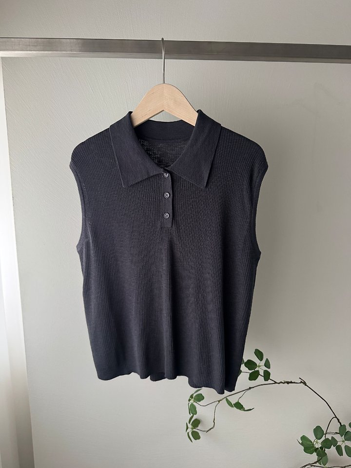 Most - Korean Women Fashion - #momslook - Mauve Collar Knit Top - 7