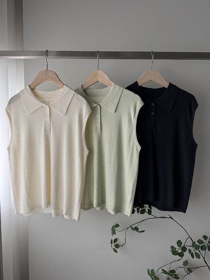 Most - Korean Women Fashion - #momslook - Mauve Collar Knit Top - 8