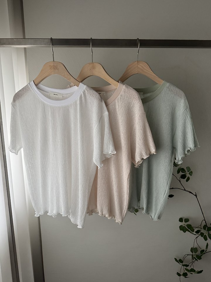 Most - Korean Women Fashion - #momslook - Pleated Tee