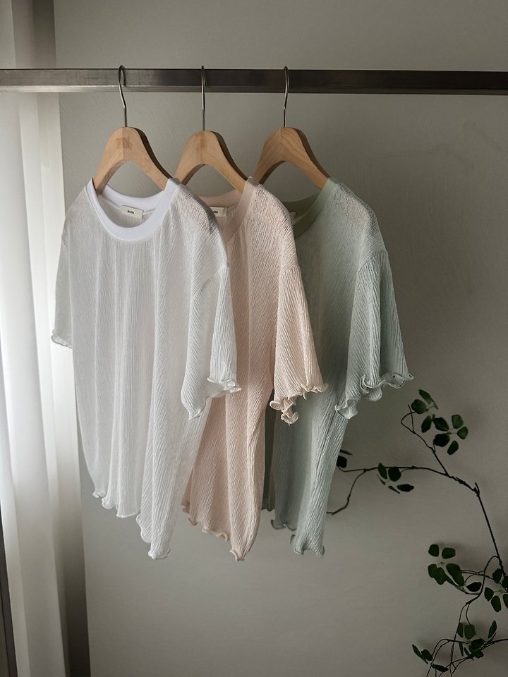 Most - Korean Women Fashion - #momslook - Pleated Tee - 5