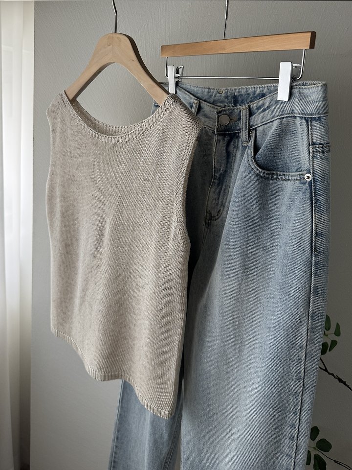Most - Korean Women Fashion - #womensfashion - Aqua Sleeveless Top - 3