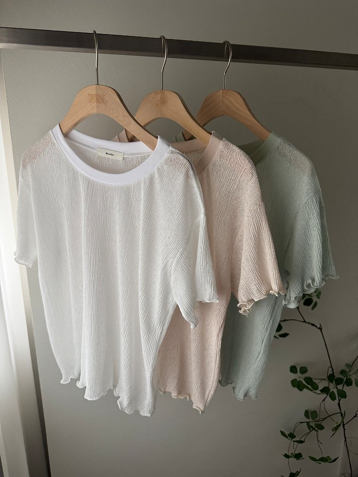 Most - Korean Women Fashion - #womensfashion - Pleated Tee - 6