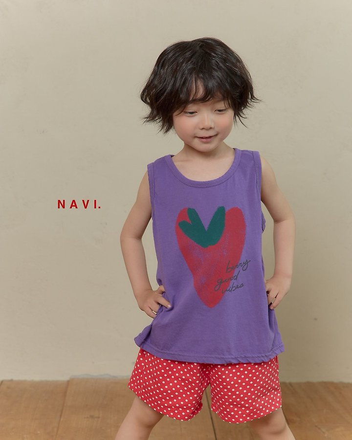 Navi - Korean Children Fashion - #childofig - Heart Sleeveless - 5