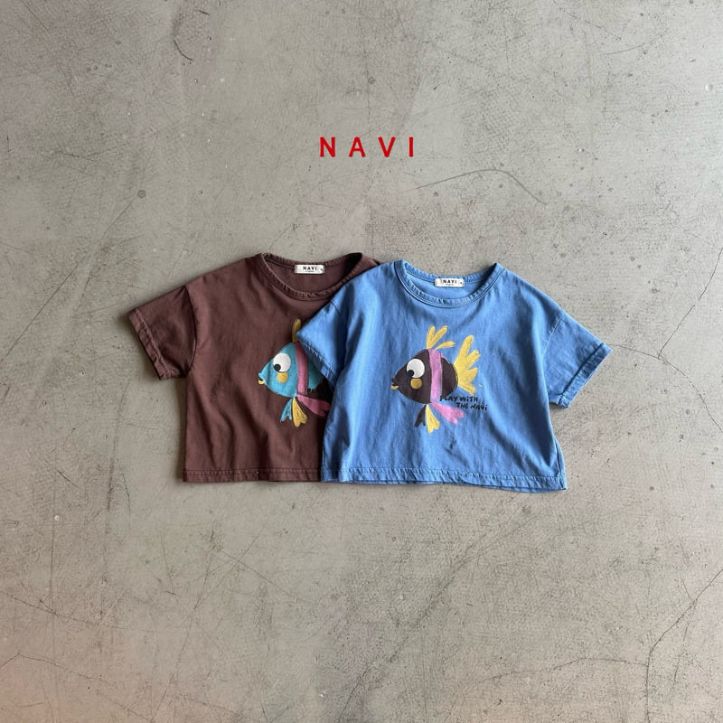 Navi - Korean Children Fashion - #childofig - Aqua Tee