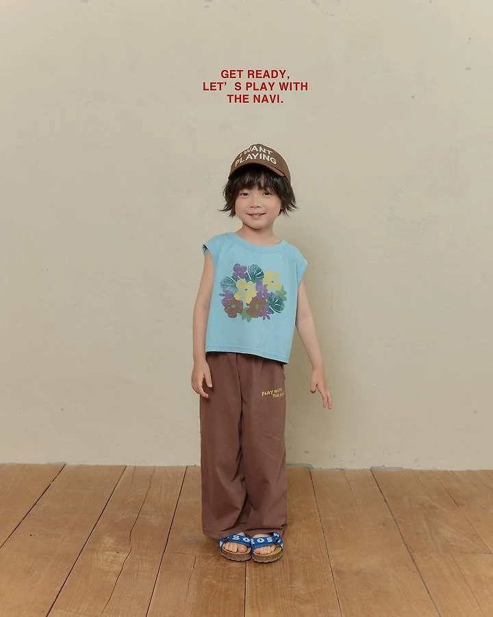 Navi - Korean Children Fashion - #childofig - Collar Flower Sleeveless - 12