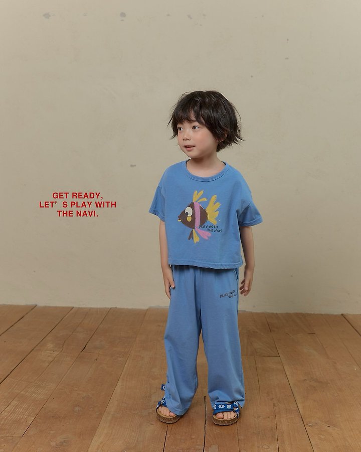 Navi - Korean Children Fashion - #childrensboutique - Aqua Tee - 3