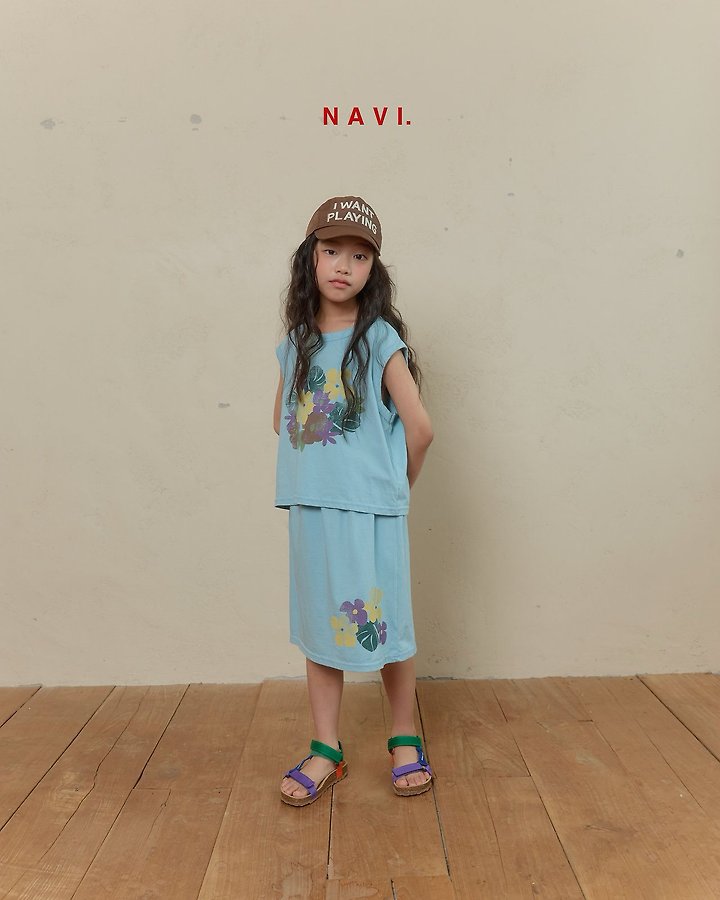 Navi - Korean Children Fashion - #childrensboutique - Collar Flower Skirt - 12