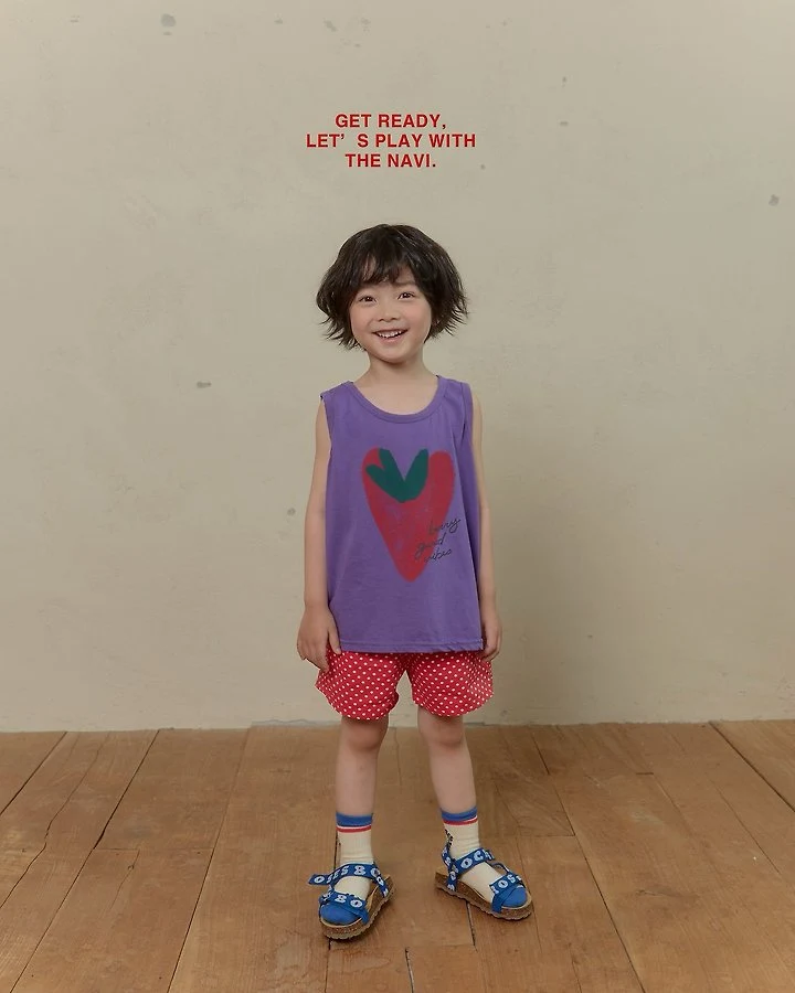 Navi - Korean Children Fashion - #designkidswear - Heart Sleeveless - 8