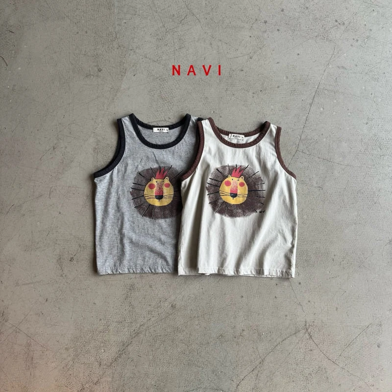 Navi - Korean Children Fashion - #discoveringself - Lion Sleeveless