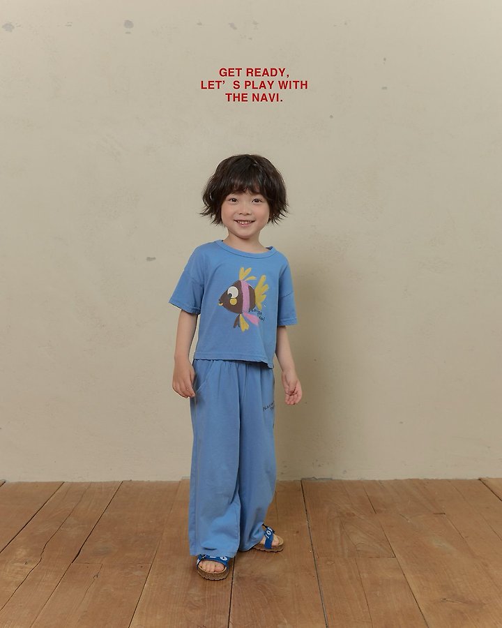 Navi - Korean Children Fashion - #fashionkids - Aqua Tee - 6