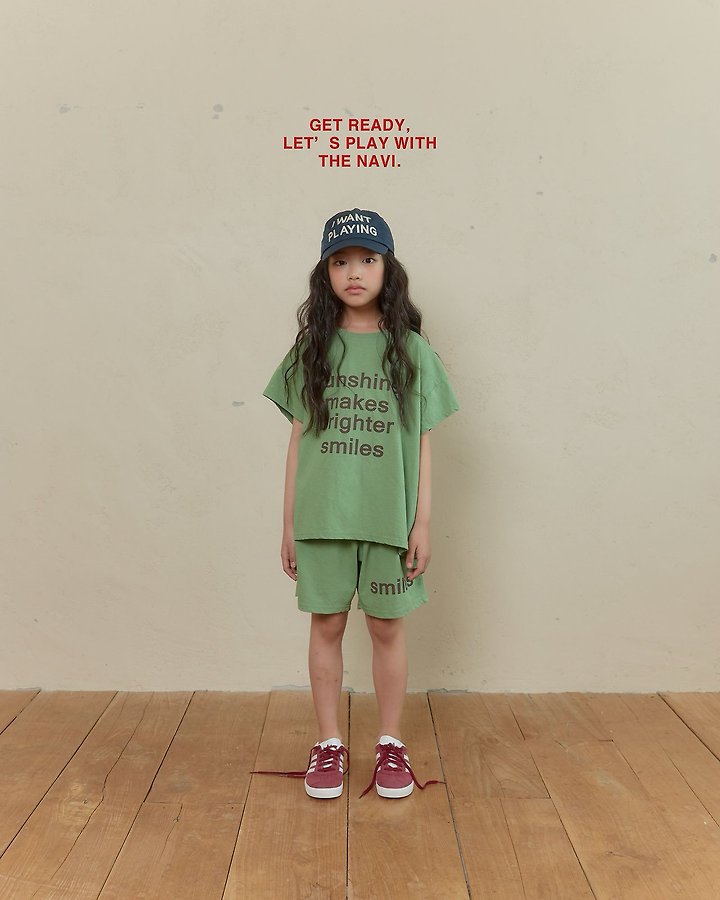Navi - Korean Children Fashion - #kidsshorts - Smile Tee - 5