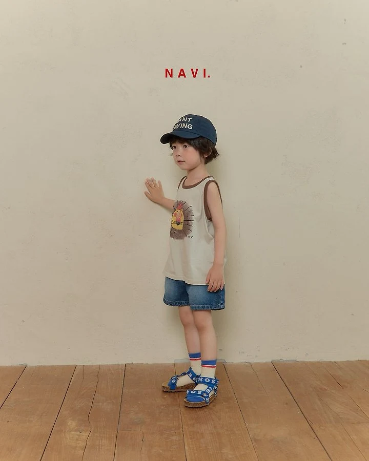 Navi - Korean Children Fashion - #kidsshorts - Lion Sleeveless - 4