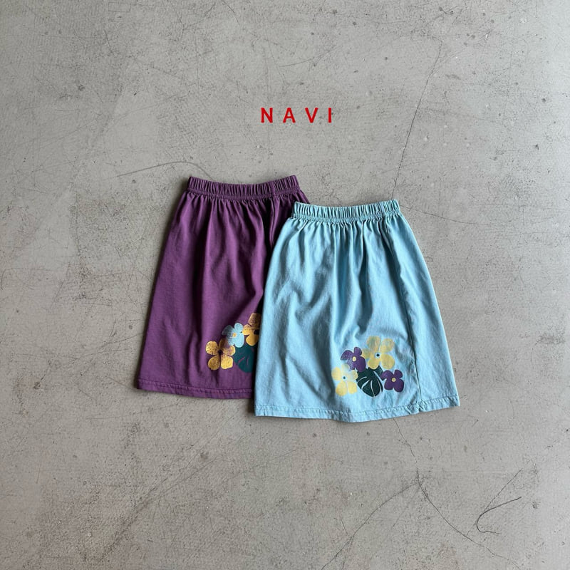 Navi - Korean Children Fashion - #kidsstore - Collar Flower Skirt