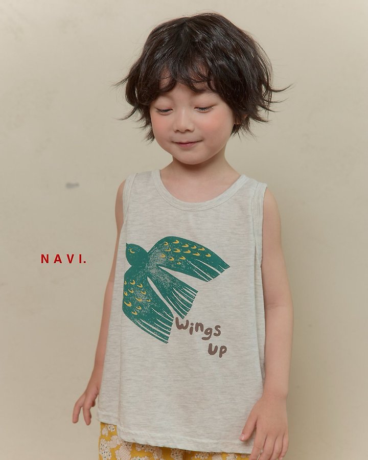 Navi - Korean Children Fashion - #kidsshorts - Wings Sleeveless - 4