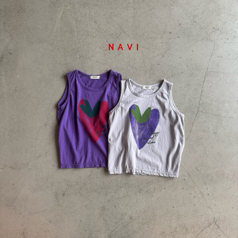 Navi - Korean Children Fashion - #littlefashionista - Heart Sleeveless