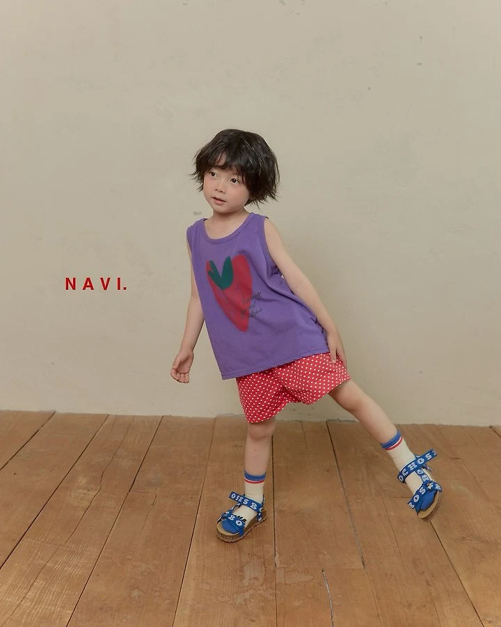 Navi - Korean Children Fashion - #minifashionista - Heart Sleeveless - 3