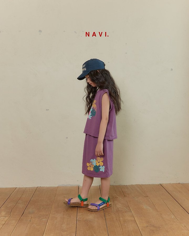 Navi - Korean Children Fashion - #minifashionista - Collar Flower Skirt - 6
