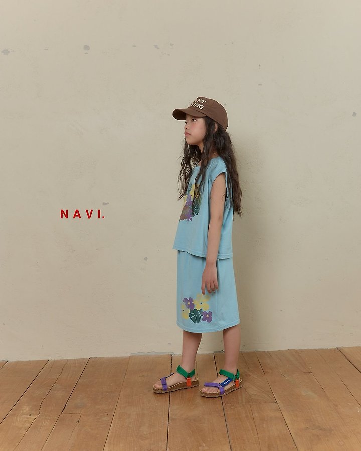 Navi - Korean Children Fashion - #stylishchildhood - Collar Flower Skirt - 10