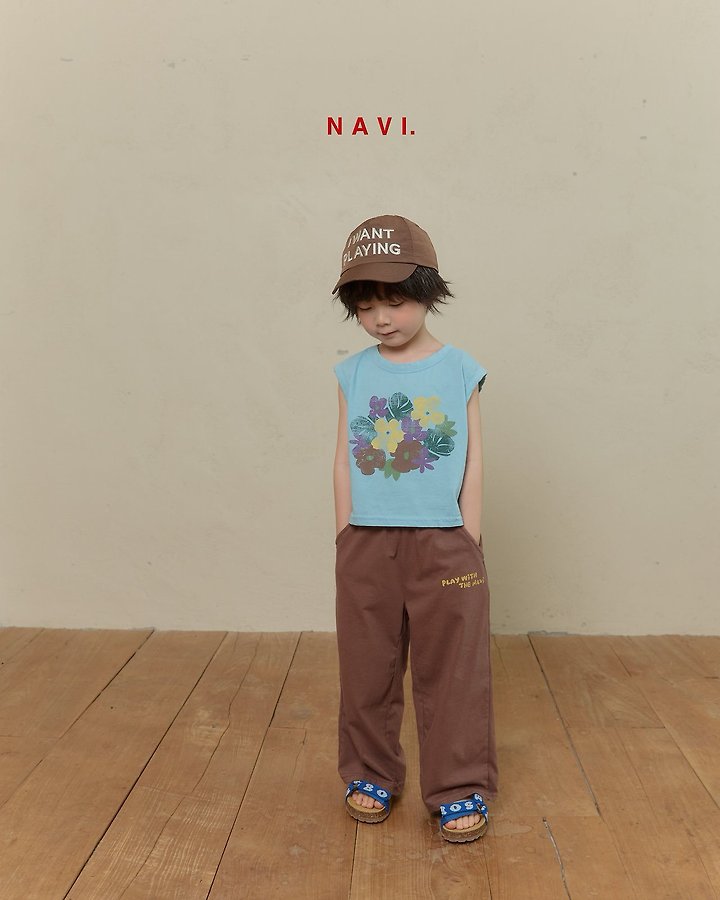 Navi - Korean Children Fashion - #todddlerfashion - Collar Flower Sleeveless - 9