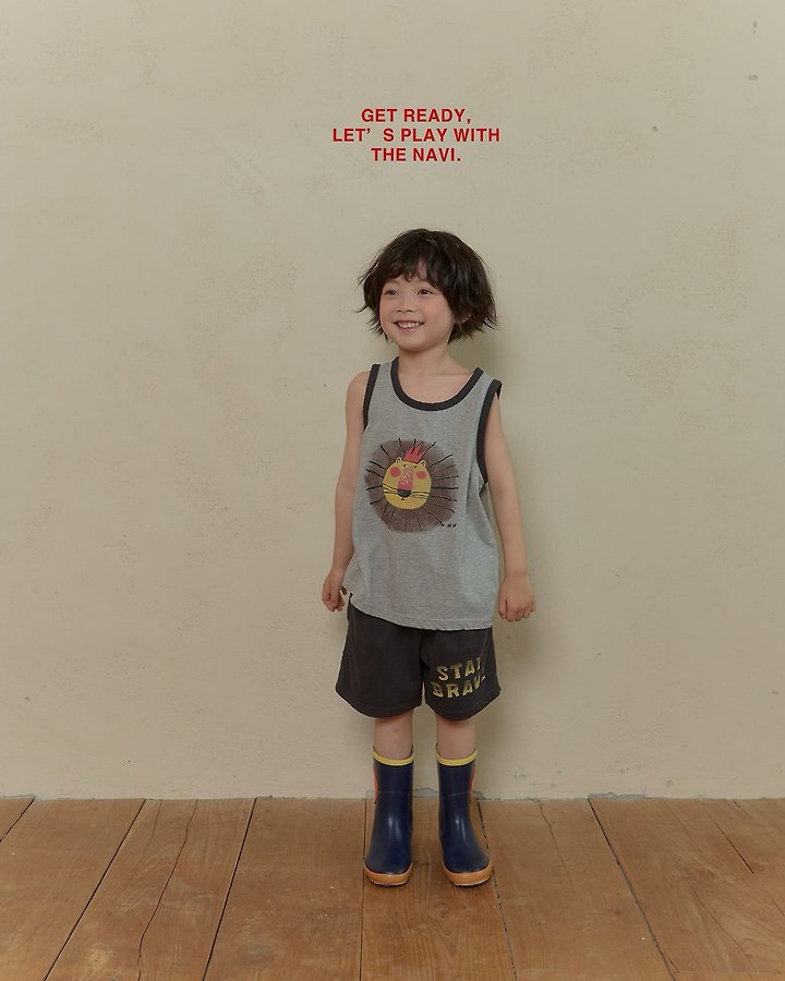 Navi - Korean Children Fashion - #toddlerclothing - Lion Sleeveless - 12