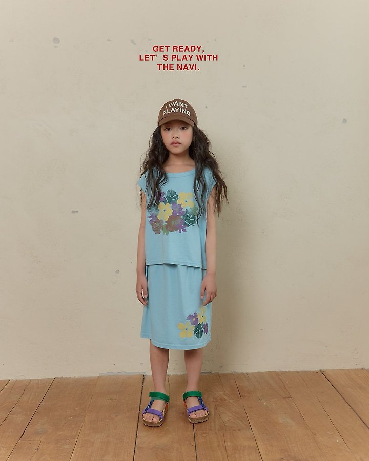Navi - Korean Children Fashion - #toddlerclothing - Collar Flower Skirt - 9