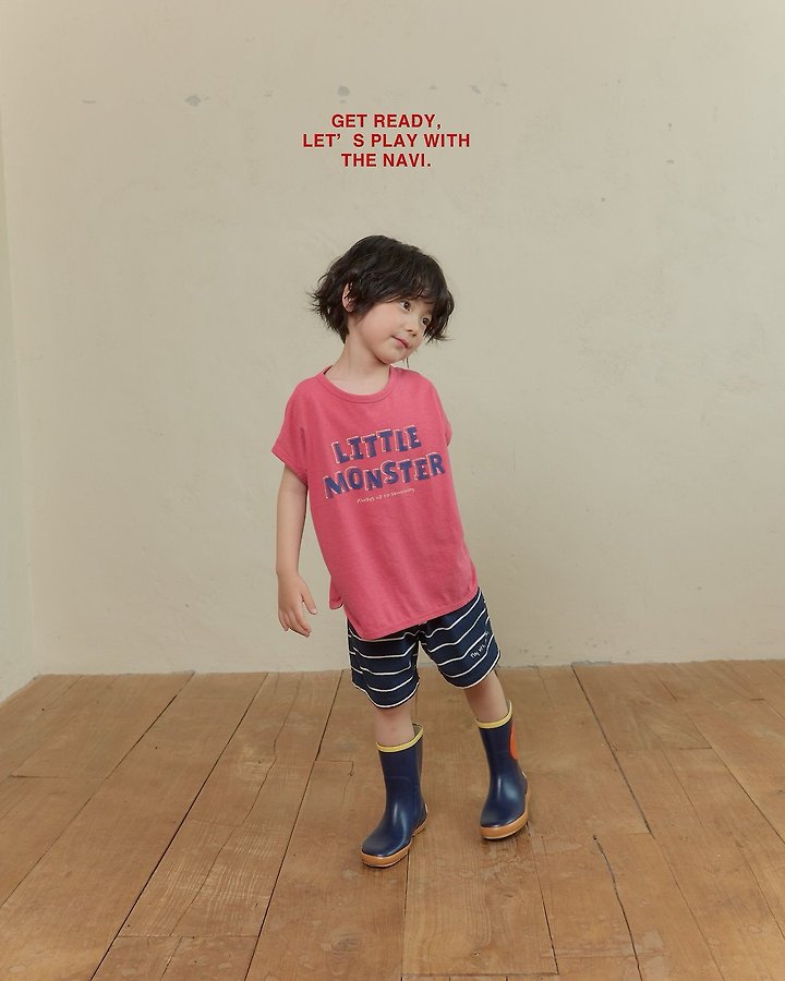 Navi - Korean Children Fashion - #toddlerclothing - Monster Tee - 8