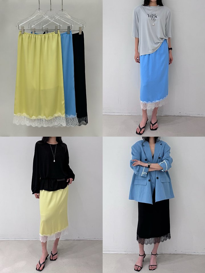 Neroli36 - Korean Women Fashion - #womensfashion - Silky Satin Skirt - 4