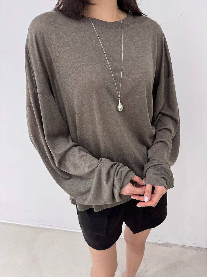 Neroli36 - Korean Women Fashion - #momslook - M Silky Slub Tee - 8