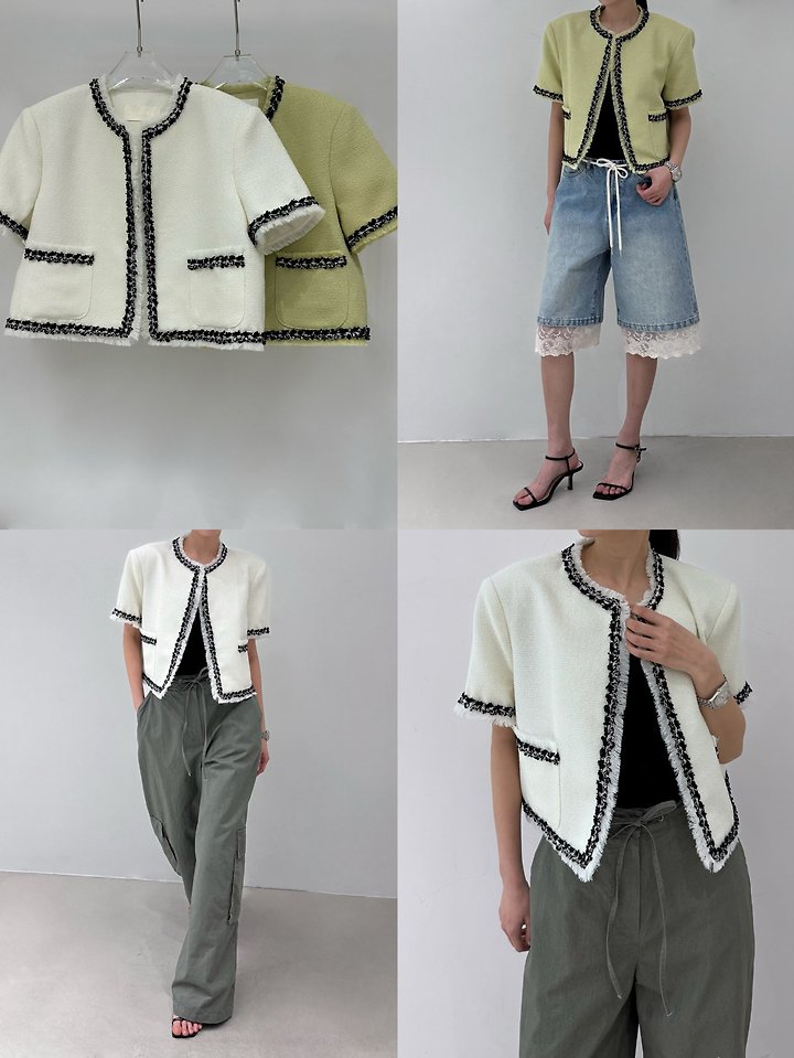 Neroli36 - Korean Women Fashion - #womensfashion - 26 Fringe Tweed Jacket - 4