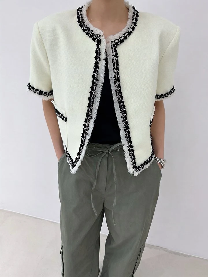 Neroli36 - Korean Women Fashion - #momslook - 26 Fringe Tweed Jacket - 9