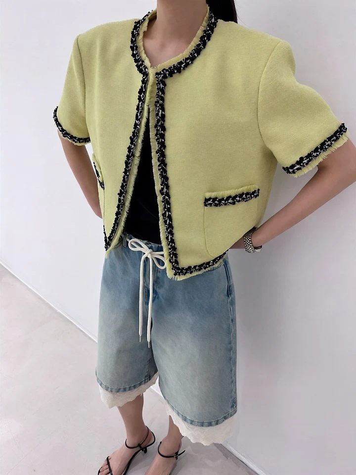 Neroli36 - Korean Women Fashion - #momslook - M Lace Denim Shorts - 8