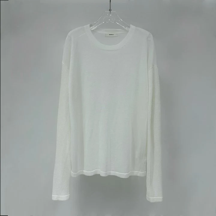 Neroli36 - Korean Women Fashion - #momslook - M Sheer Knit Top - 2