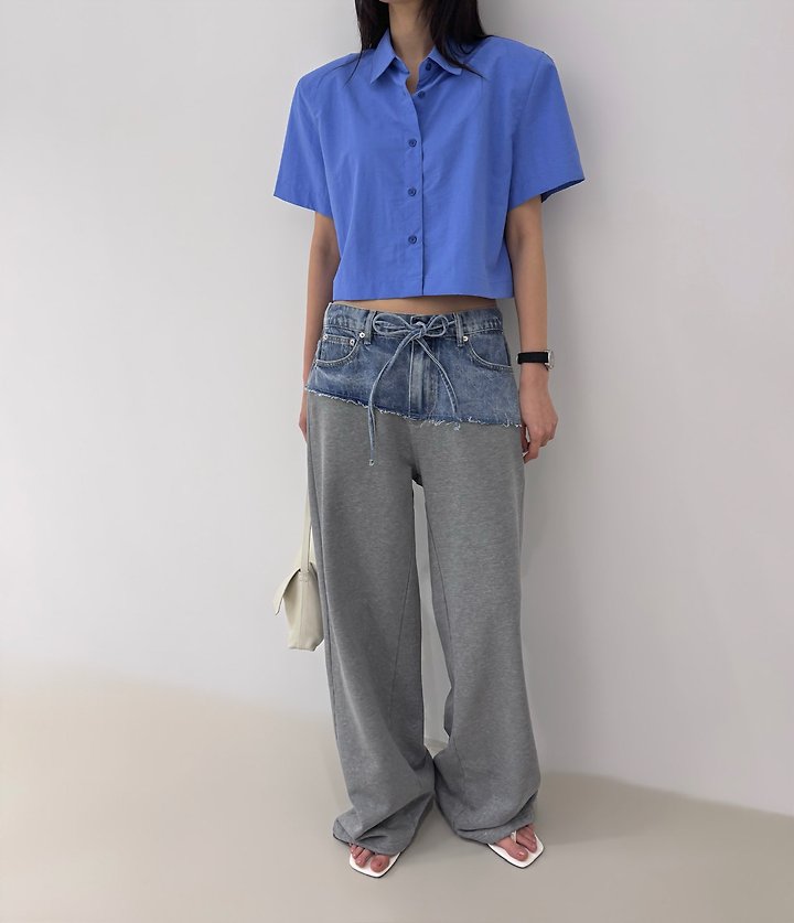 Neroli36 - Korean Women Fashion - #momslook - Lien Crop Shirt - 12