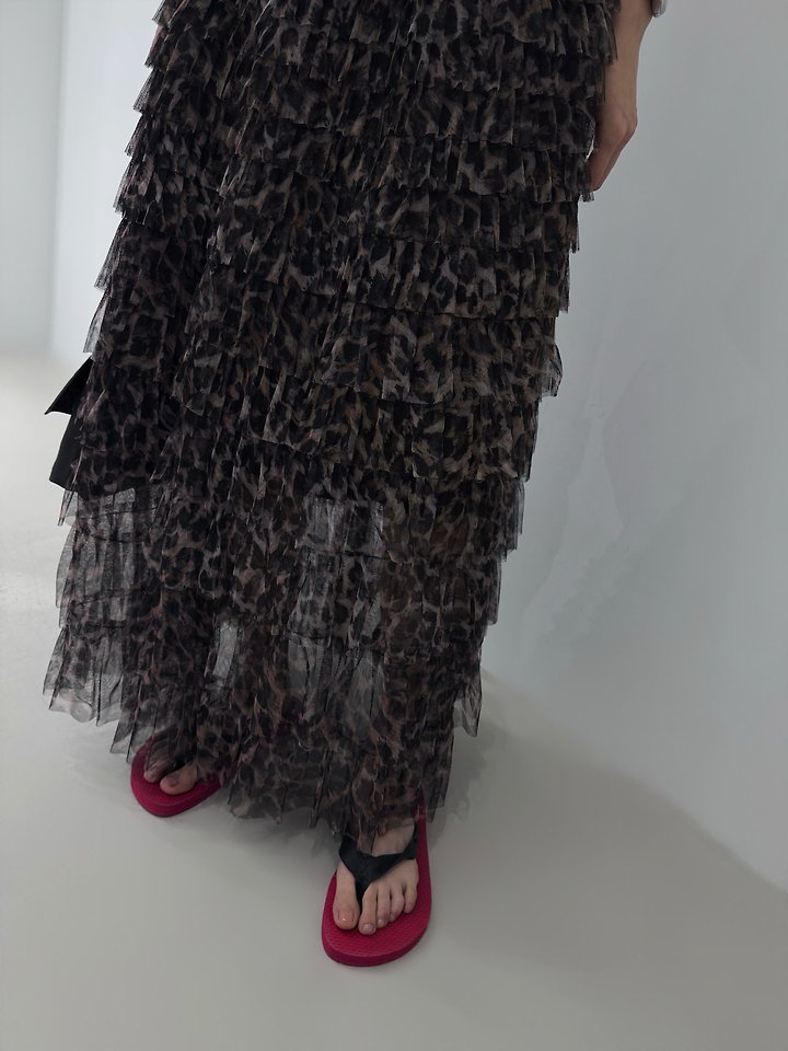 Neroli36 - Korean Women Fashion - #momslook - M Leopard Mesh Skirt - 10