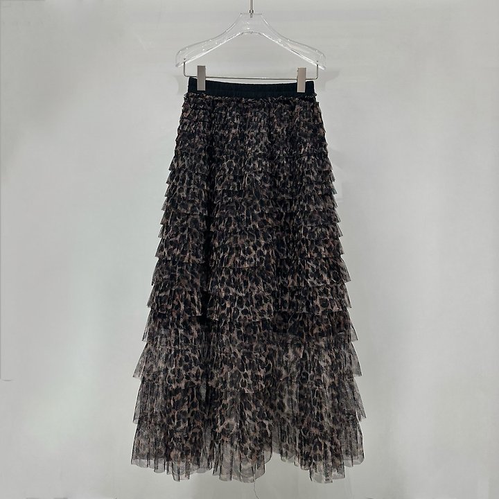 Neroli36 - Korean Women Fashion - #momslook - M Leopard Mesh Skirt - 12