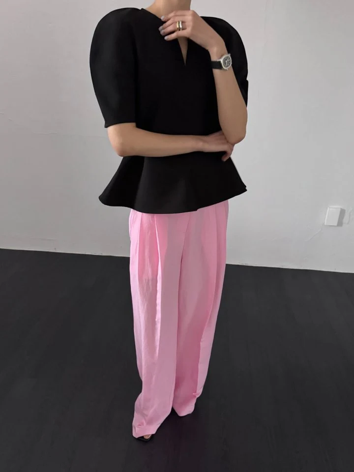 Neroli36 - Korean Women Fashion - #momslook - High Linen Contrast Pants - 6