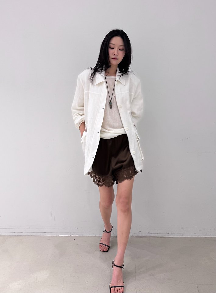 Neroli36 - Korean Women Fashion - #momslook - H Linen Field Jacket - 12