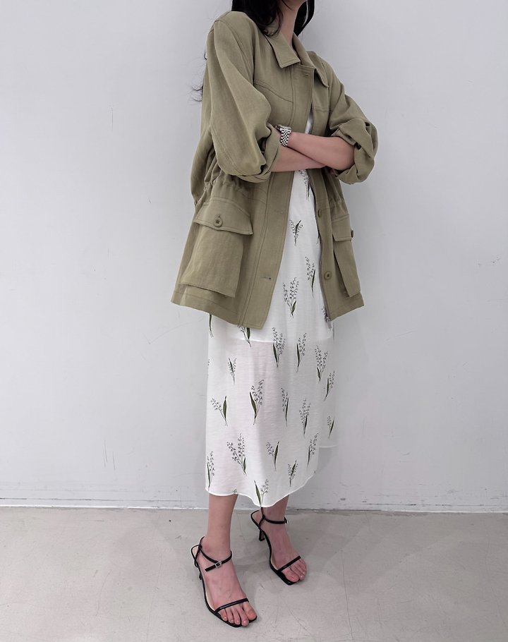 Neroli36 - Korean Women Fashion - #momslook - H Linen Field Jacket - 8