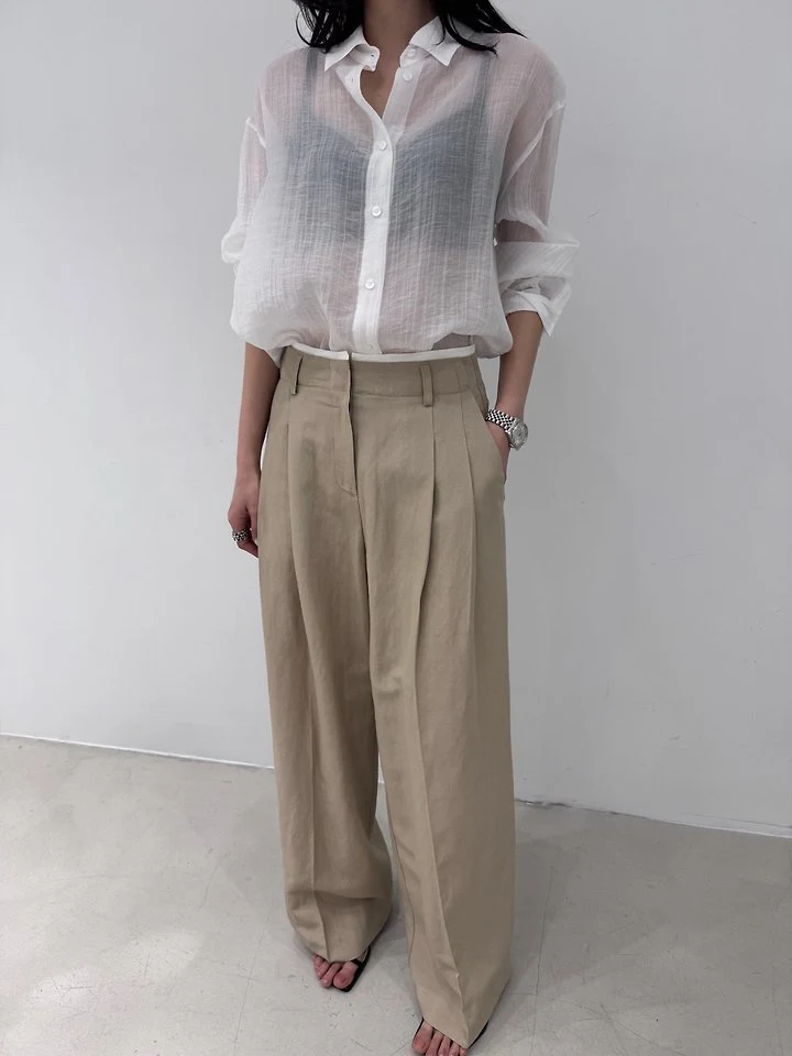 Neroli36 - Korean Women Fashion - #momslook - Tencel Pleated Shirt - 7