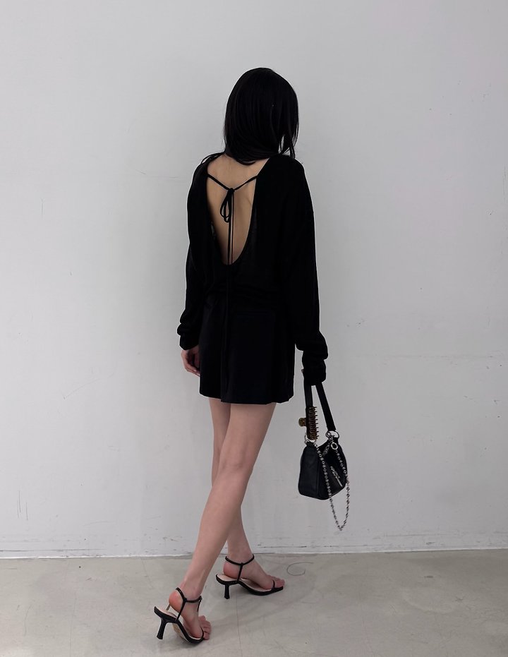 Neroli36 - Korean Women Fashion - #momslook - M Back Point Knit Top - 10